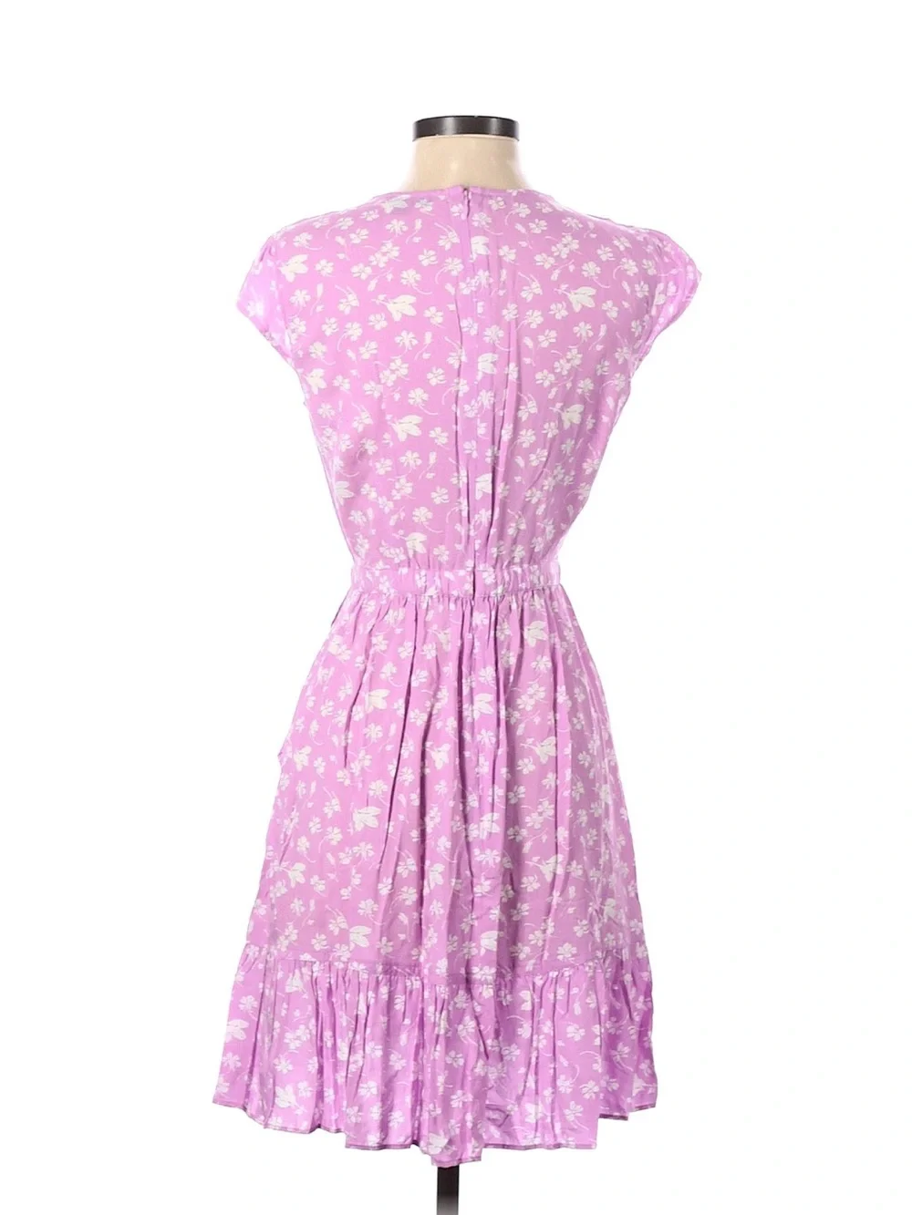 J.Crew Ruffle-Front Mini Dress in bubblegum pink floral print